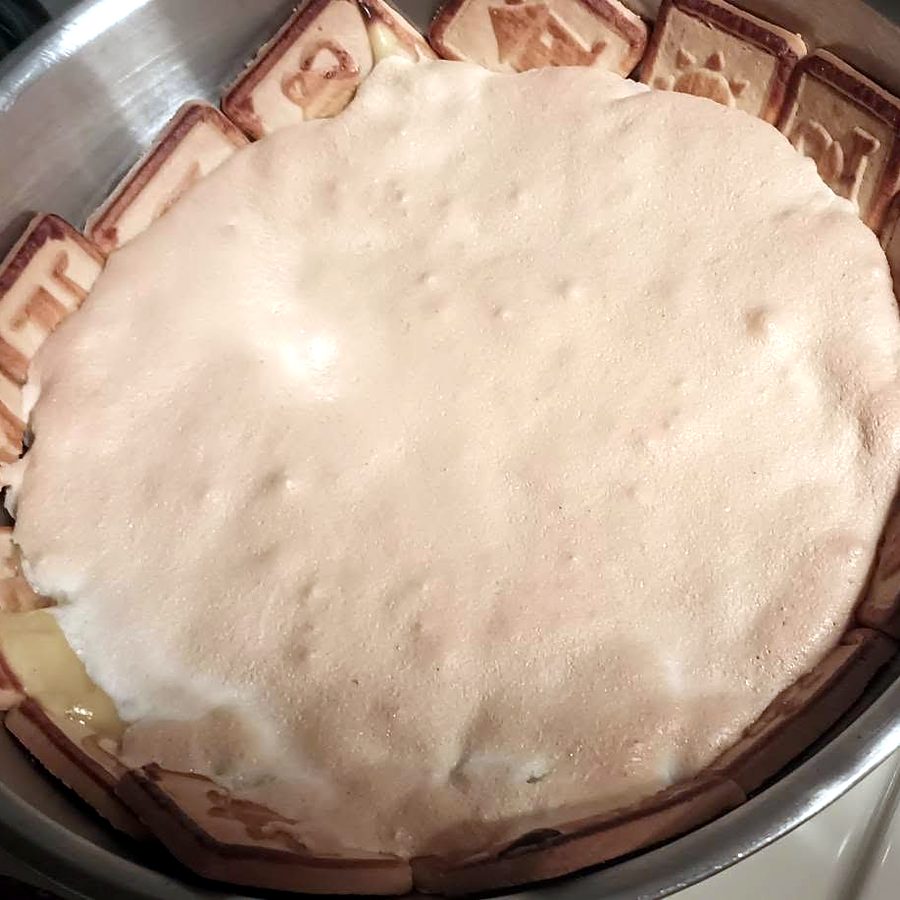 Baked dish in a round pan by Joyeful Treats